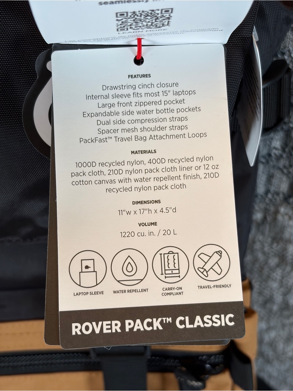Topo Designs Rover Pack Classic Backpack - Picture 4 of 4